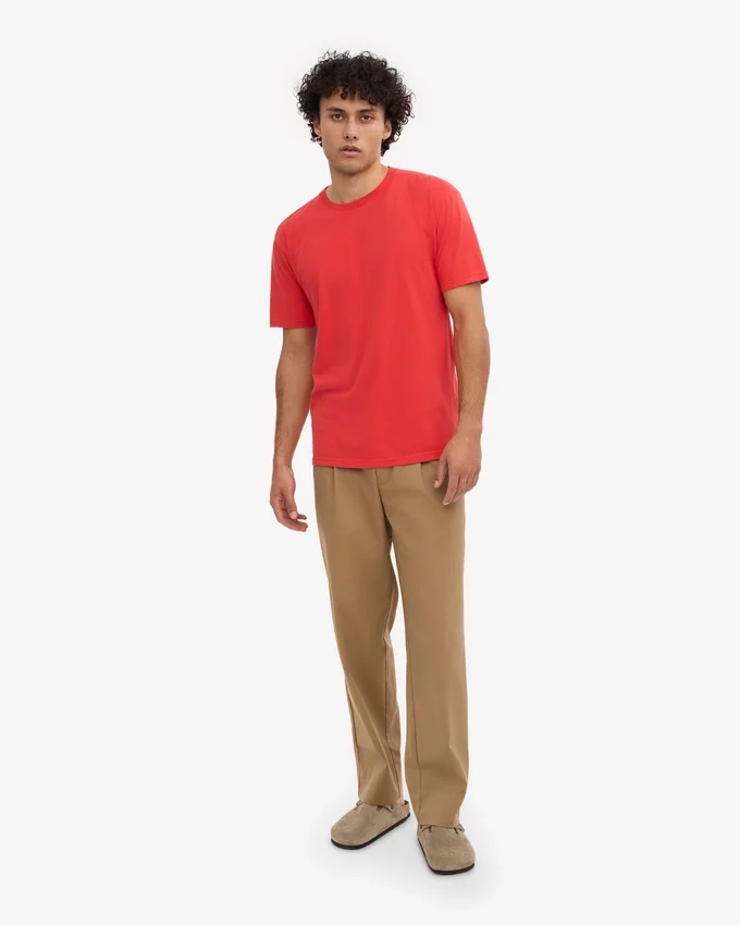 Classic Organic Tee – röd mandarin