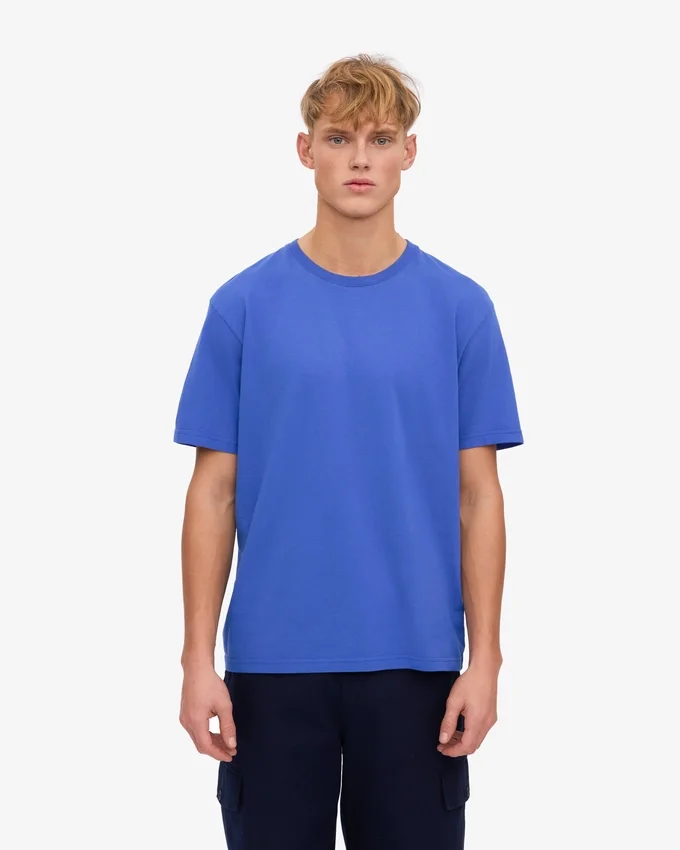 Classic Organic Tee – safirblå