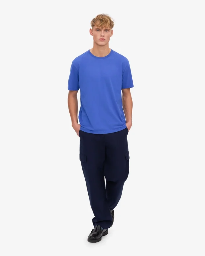 Classic Organic Tee – safirblå