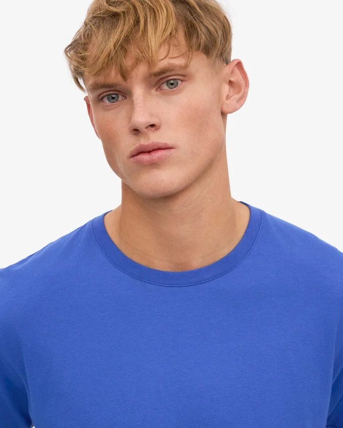 Classic Organic Tee – safirblå