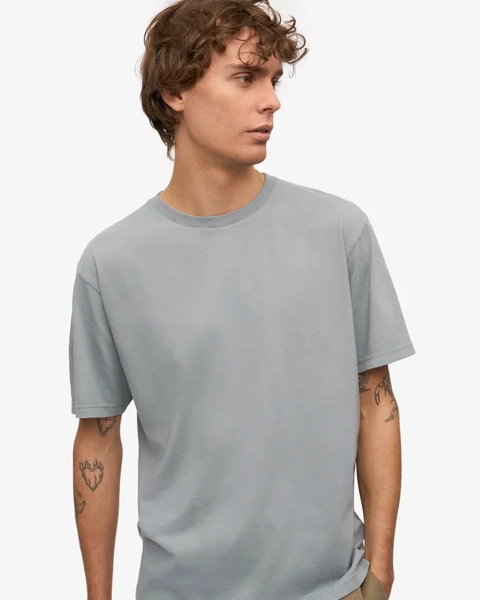 Classic Organic Tee – stålblå