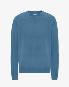 Classic Organic tröja med rund hals – blekt indigo