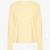 Dams ekologiska T-shirt med lång ärm – Soft Yellow