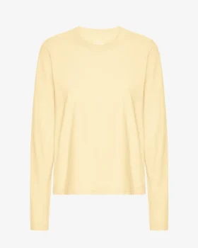 Dams ekologiska T-shirt med lång ärm – Soft Yellow