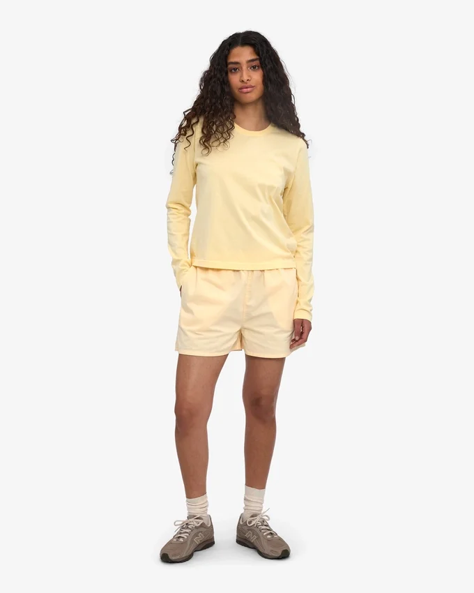 Dams ekologiska T-shirt med lång ärm – Soft Yellow