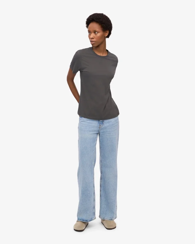 Dams Light Organic Tee – lavagrå
