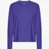 Dams T-shirt med lång ärm i ekologiskt bomull – Ultra Violet