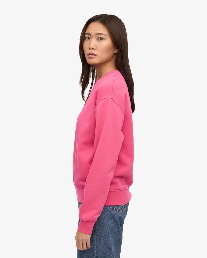 Damtröja Classic Organic Crew – Bubblegumrosa