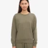 Damtröja Classic Organic Crew – dammig olivgrå