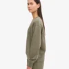Damtröja Classic Organic Crew – dammig olivgrå
