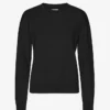 Damtröja Classic Organic Crew – djupsvart
