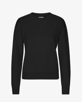 Damtröja Classic Organic Crew – djupsvart