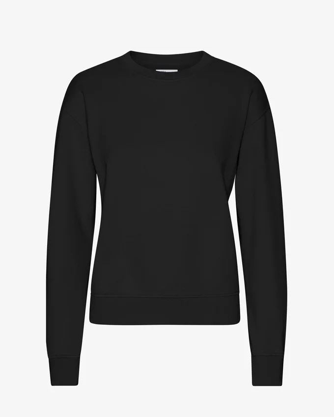 Damtröja Classic Organic Crew – djupsvart