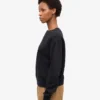 Damtröja Classic Organic Crew – djupsvart