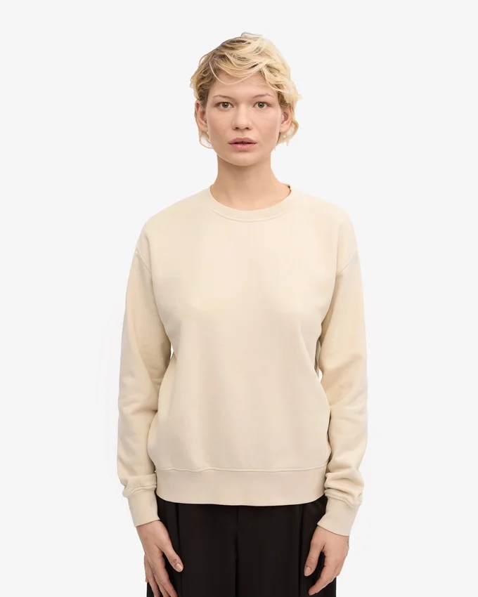 Damtröja Classic Organic Crew – elfenbensvit