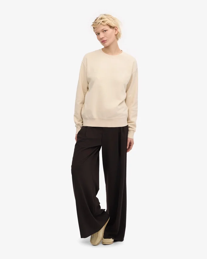 Damtröja Classic Organic Crew – elfenbensvit