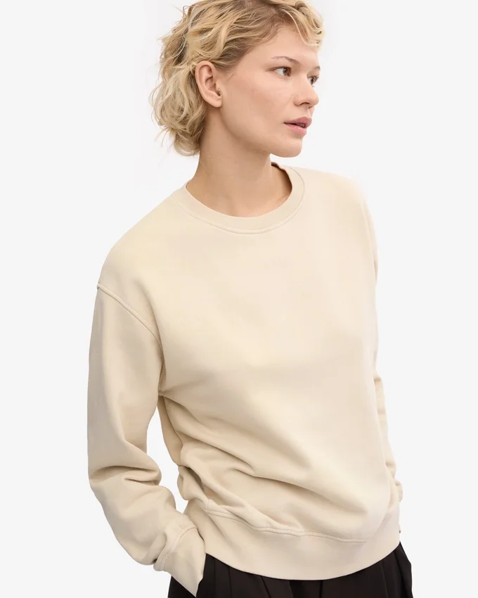 Damtröja Classic Organic Crew – elfenbensvit