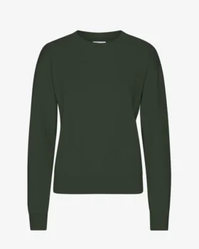 Damtröja Classic Organic Crew – jaktgrön