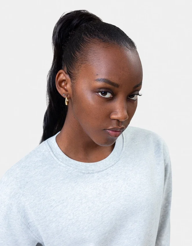 Damtröja Classic Organic Crew – jaktgrön