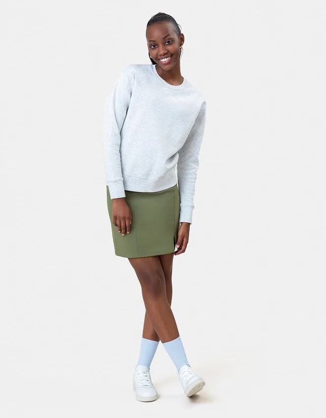Damtröja Classic Organic Crew – jaktgrön