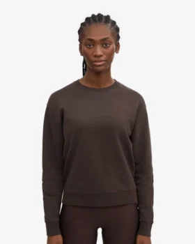 Damtröja Classic Organic Crew – kaffebrun