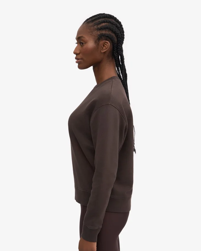 Damtröja Classic Organic Crew – kaffebrun