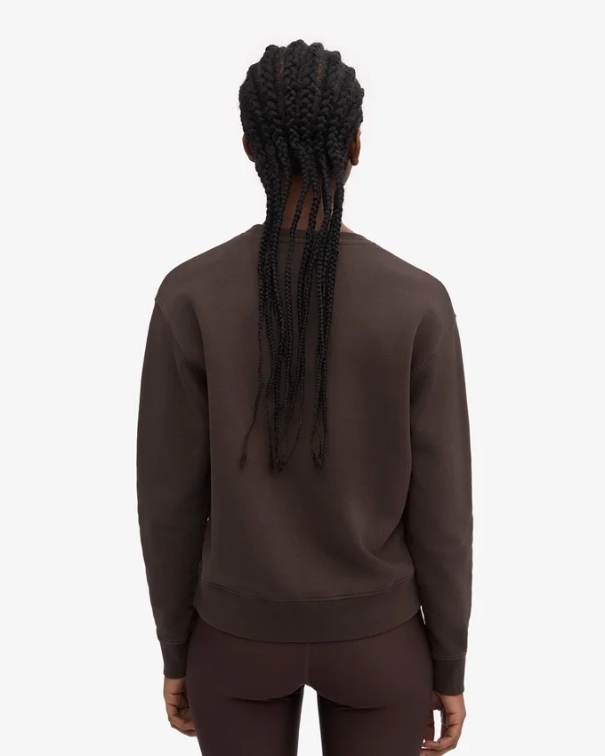 Damtröja Classic Organic Crew – kaffebrun