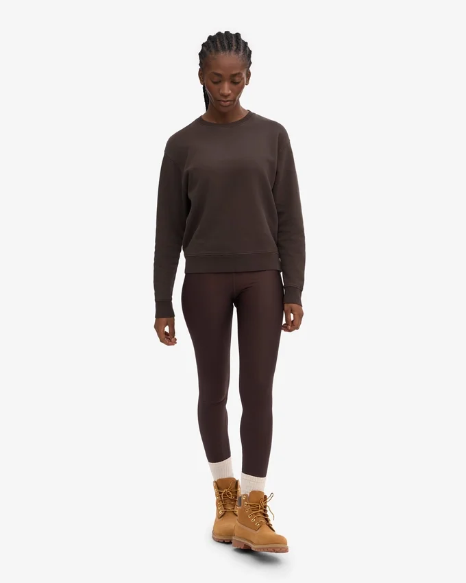 Damtröja Classic Organic Crew – kaffebrun