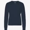Damtröja Classic Organic Crew – marinblå