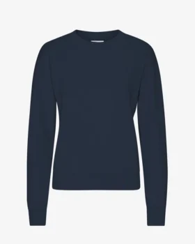 Damtröja Classic Organic Crew – marinblå