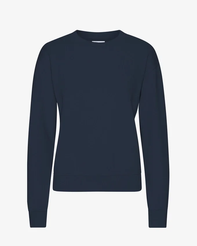 Damtröja Classic Organic Crew – marinblå