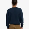 Damtröja Classic Organic Crew – marinblå