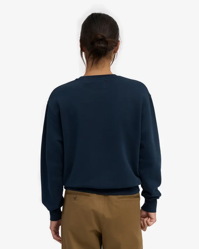 Damtröja Classic Organic Crew – marinblå
