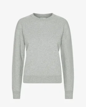 Damtröja Classic Organic Crew – melerad grå