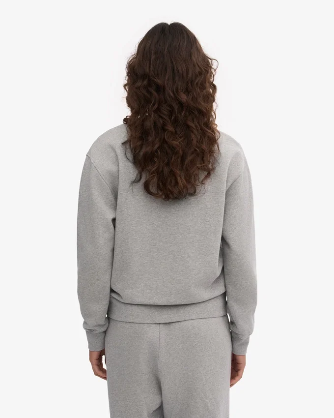 Damtröja Classic Organic Crew – melerad grå