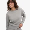 Damtröja Classic Organic Crew – melerad grå