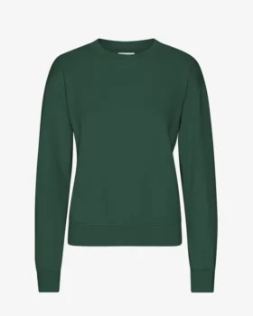 Damtröja Classic Organic Crew – smaragdgrön