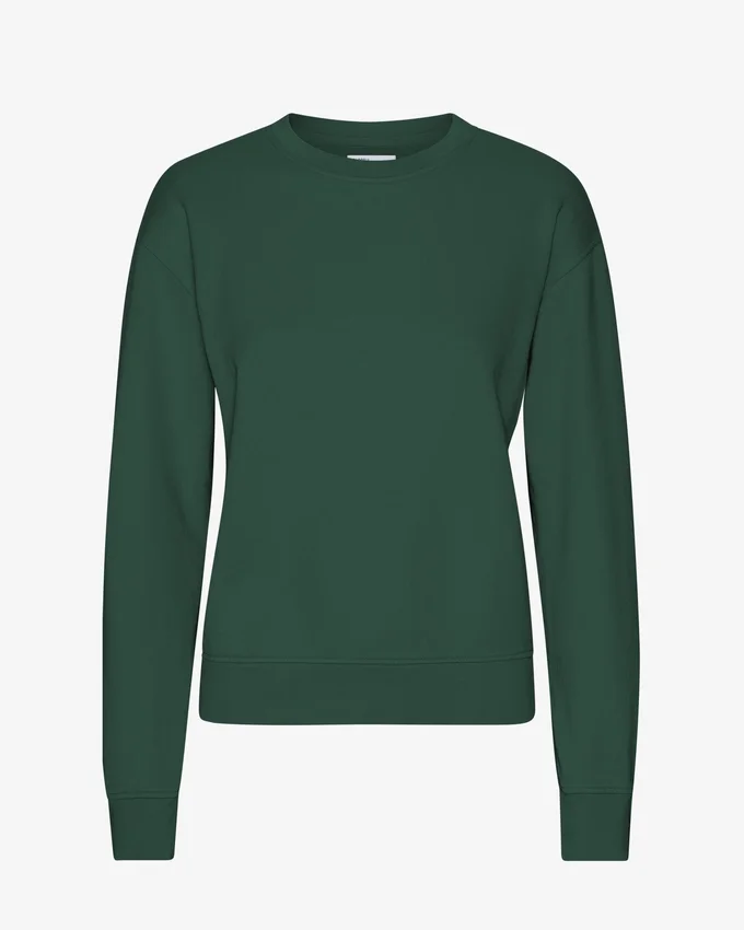 Damtröja Classic Organic Crew – smaragdgrön