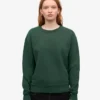 Damtröja Classic Organic Crew – smaragdgrön