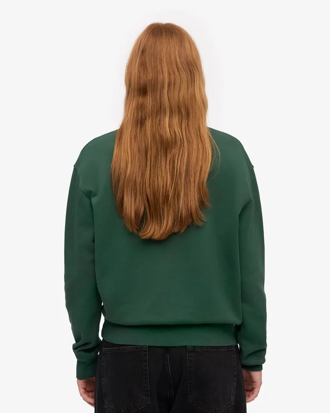 Damtröja Classic Organic Crew – smaragdgrön