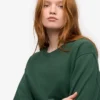 Damtröja Classic Organic Crew – smaragdgrön