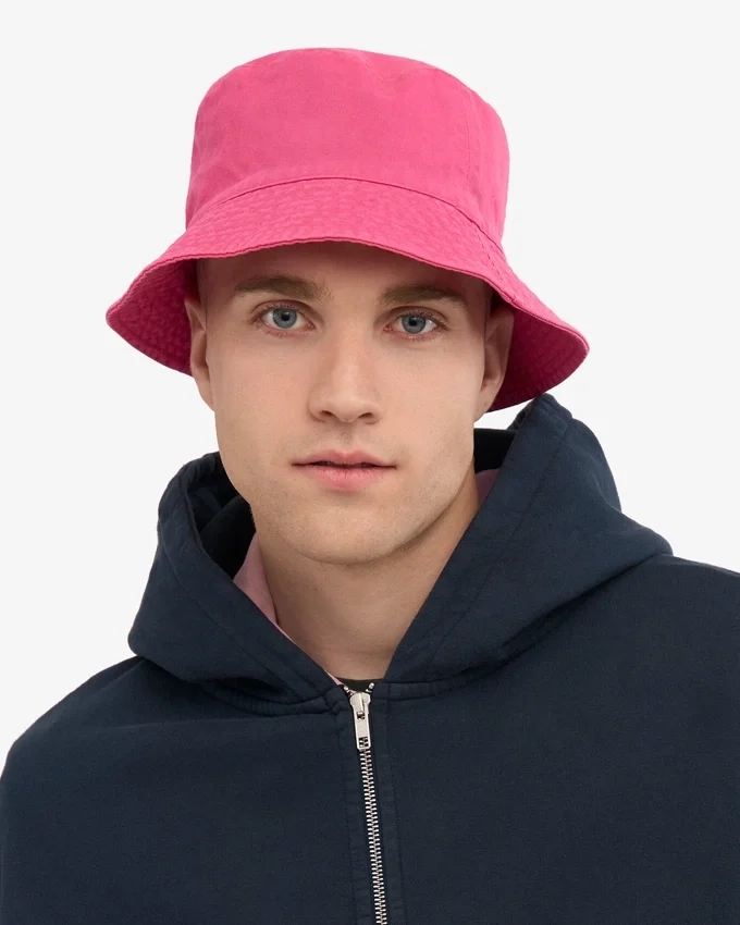 Ekologisk bomullshatt i Bubblegum Pink
