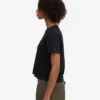 Ekologisk boxig crop-t-shirt – djupsvart