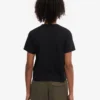 Ekologisk boxig crop-t-shirt – djupsvart