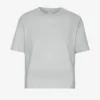 Ekologisk boxig crop-top – blekt grå