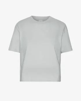 Ekologisk boxig crop-top – blekt grå