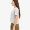 Ekologisk boxig crop-top – blekt grå