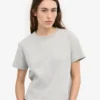 Ekologisk boxig crop-top – blekt grå