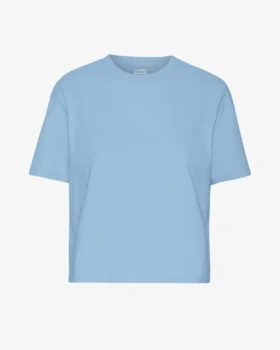 Ekologisk boxig crop-top – Seaside Blue