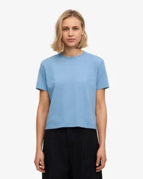 Ekologisk boxig crop-top – Seaside Blue